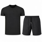 PIVARO men’s black pickleball performance T-shirt and shorts set