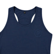PIVARO® Women's Pickleball Performance Tank Top Navy Front Logo View